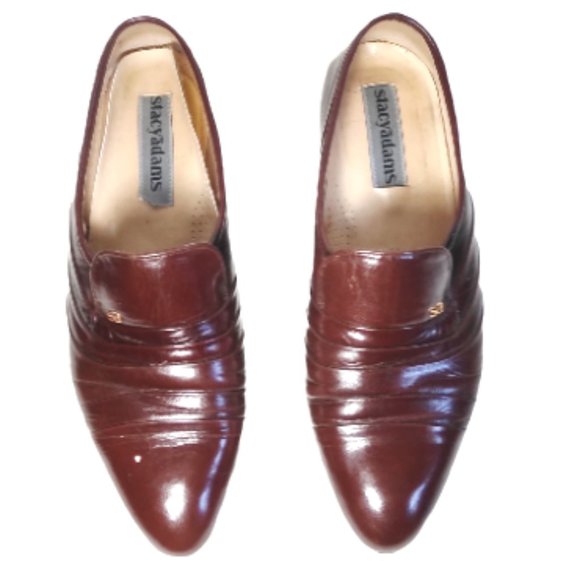 Stacy Adams men brown leather moccasins Size 6.5 - Picture 1 of 8